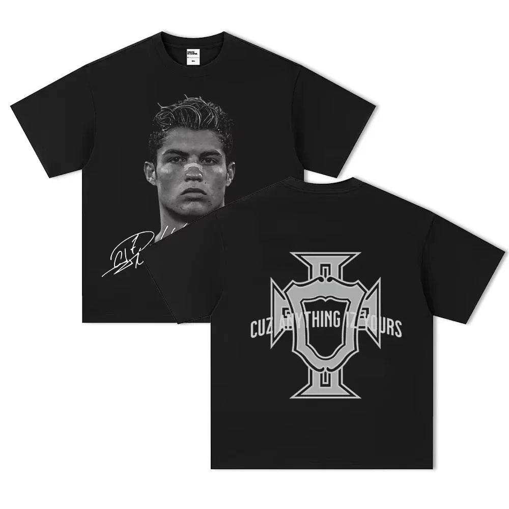 Ronaldo portrait t-shirt multiple sizes CR7 fan apparel gift