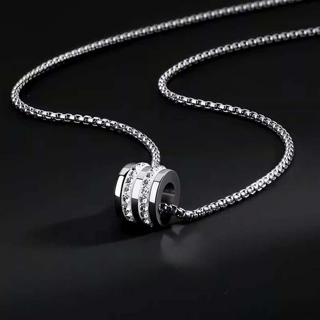 Pavé Barrel Necklace
