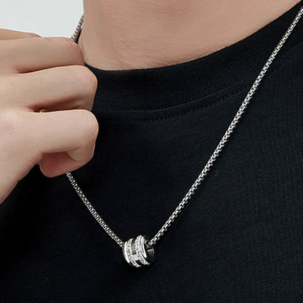 Pavé Barrel Necklace