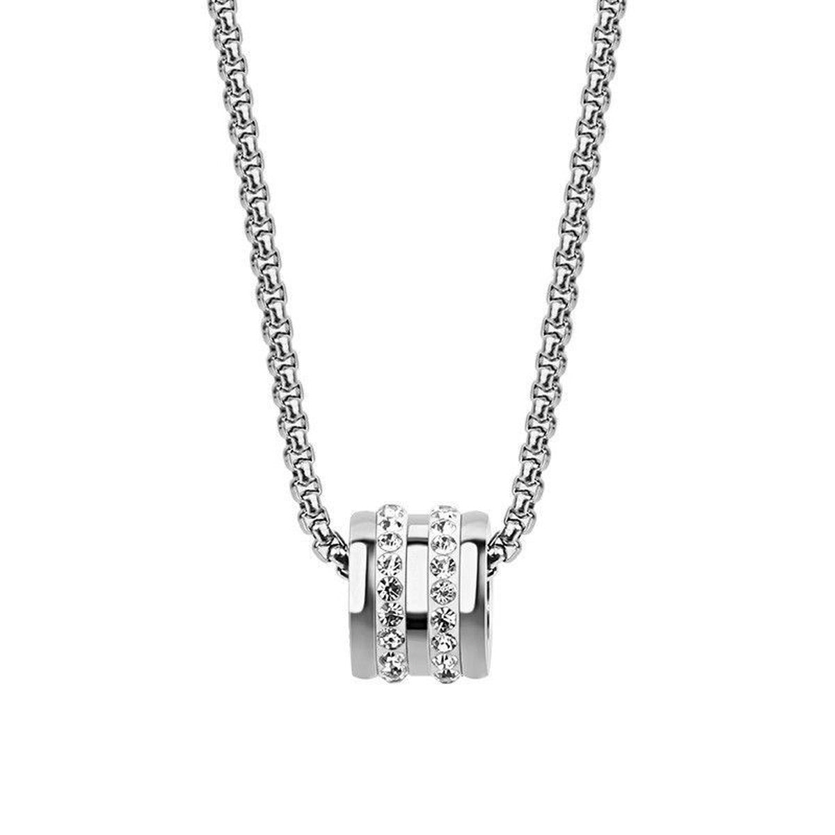 Pavé Barrel Necklace