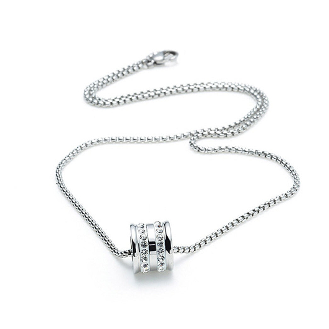 Pavé Barrel Necklace