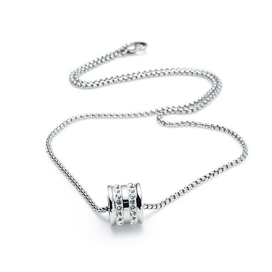 Pavé Barrel Necklace
