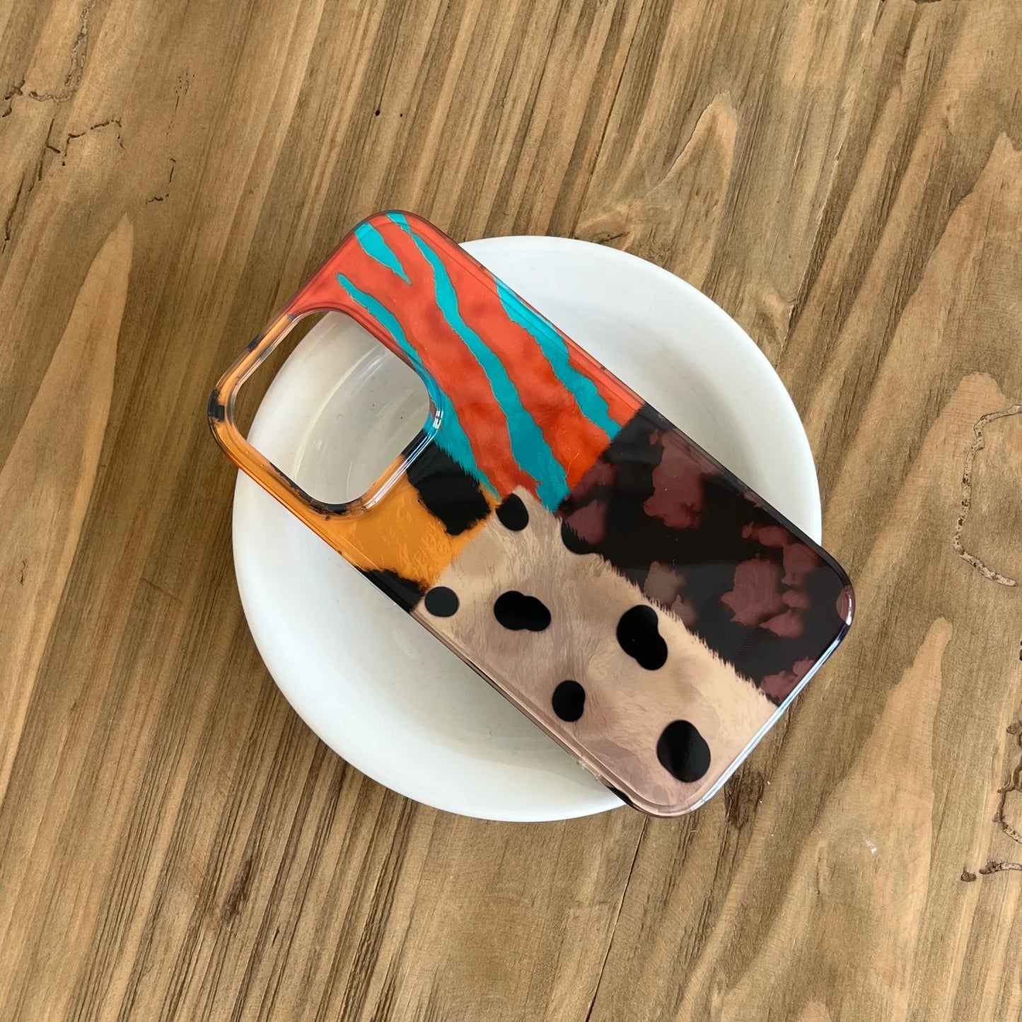 Four-Color Leopard Pattern iPhone Case