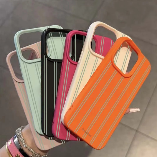 Striped Green iPhone Case