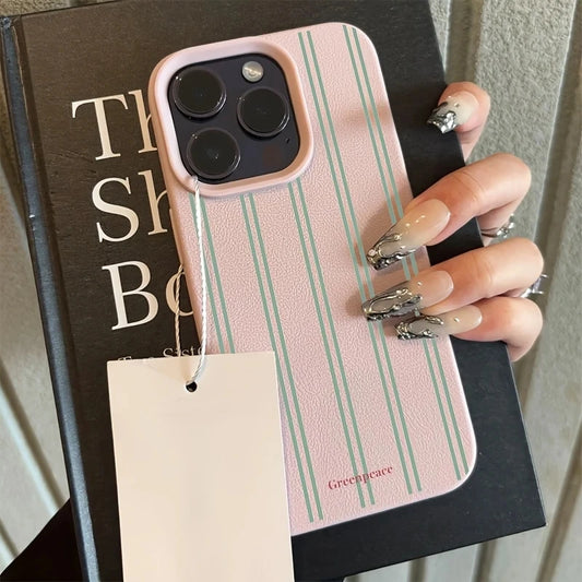 Striped Green iPhone Case