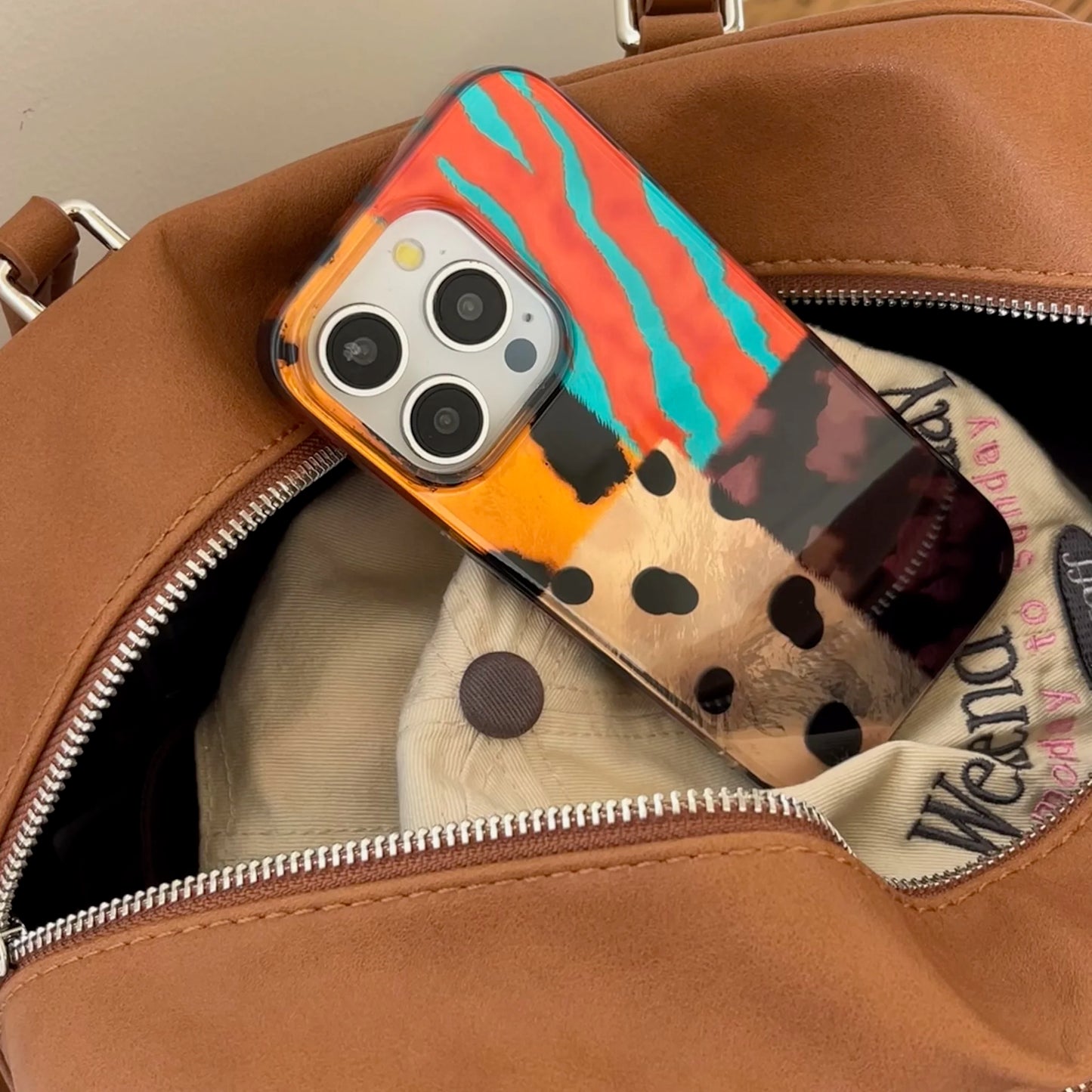 Four-Color Leopard Pattern iPhone Case