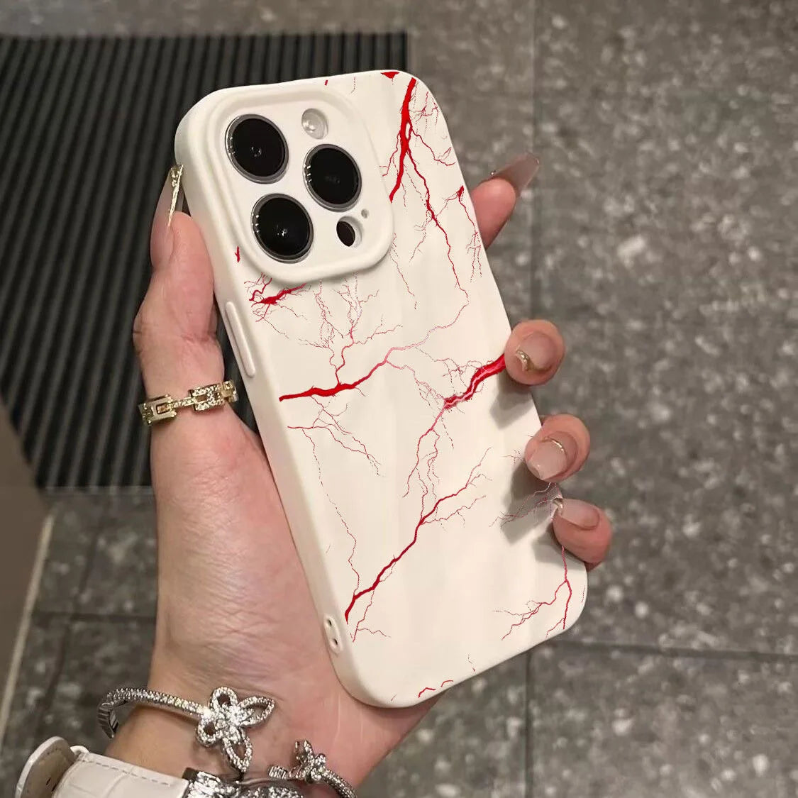 Marble Lightning iPhone Case