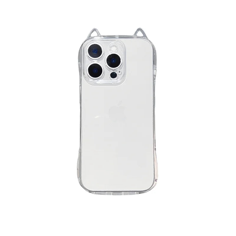 Cute Cat Ears Transparent iPhone Case